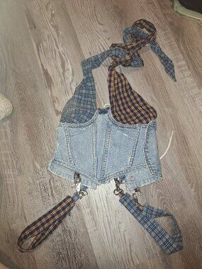 Yvonne and Mitchel One of a Kind Denim Corset
